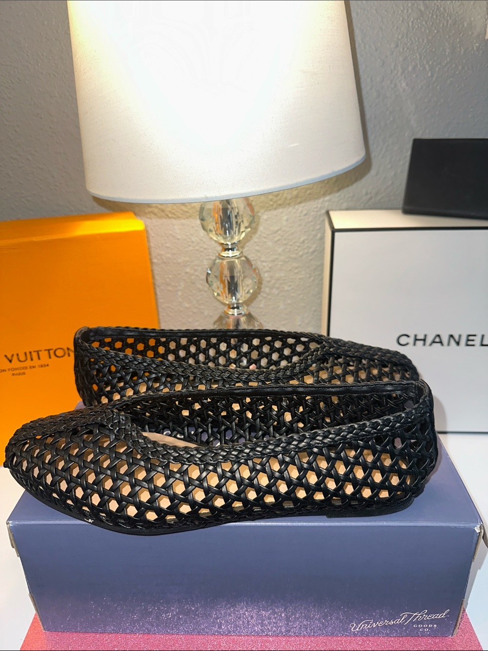 Universal Thread Black Woven Ballet Flats